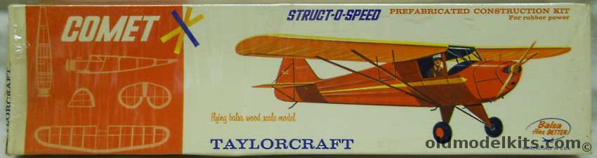 Comet Taylorcraft Struct-O-Speed - 15 Inch Wingspan Flying Aircraft, 2202-49 plastic model kit